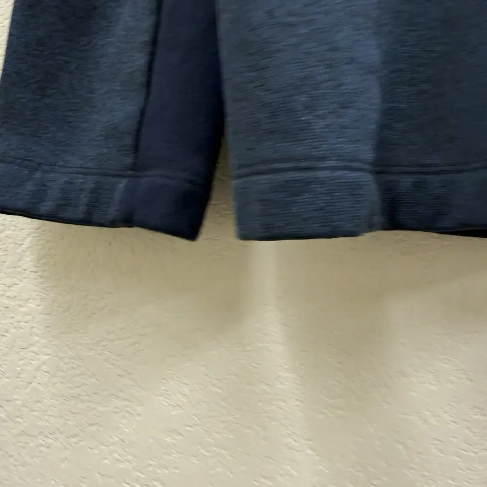 The North Face Mens L Navy Heather 1/2 Zip Fleece Lined Pullover Sweater FA16